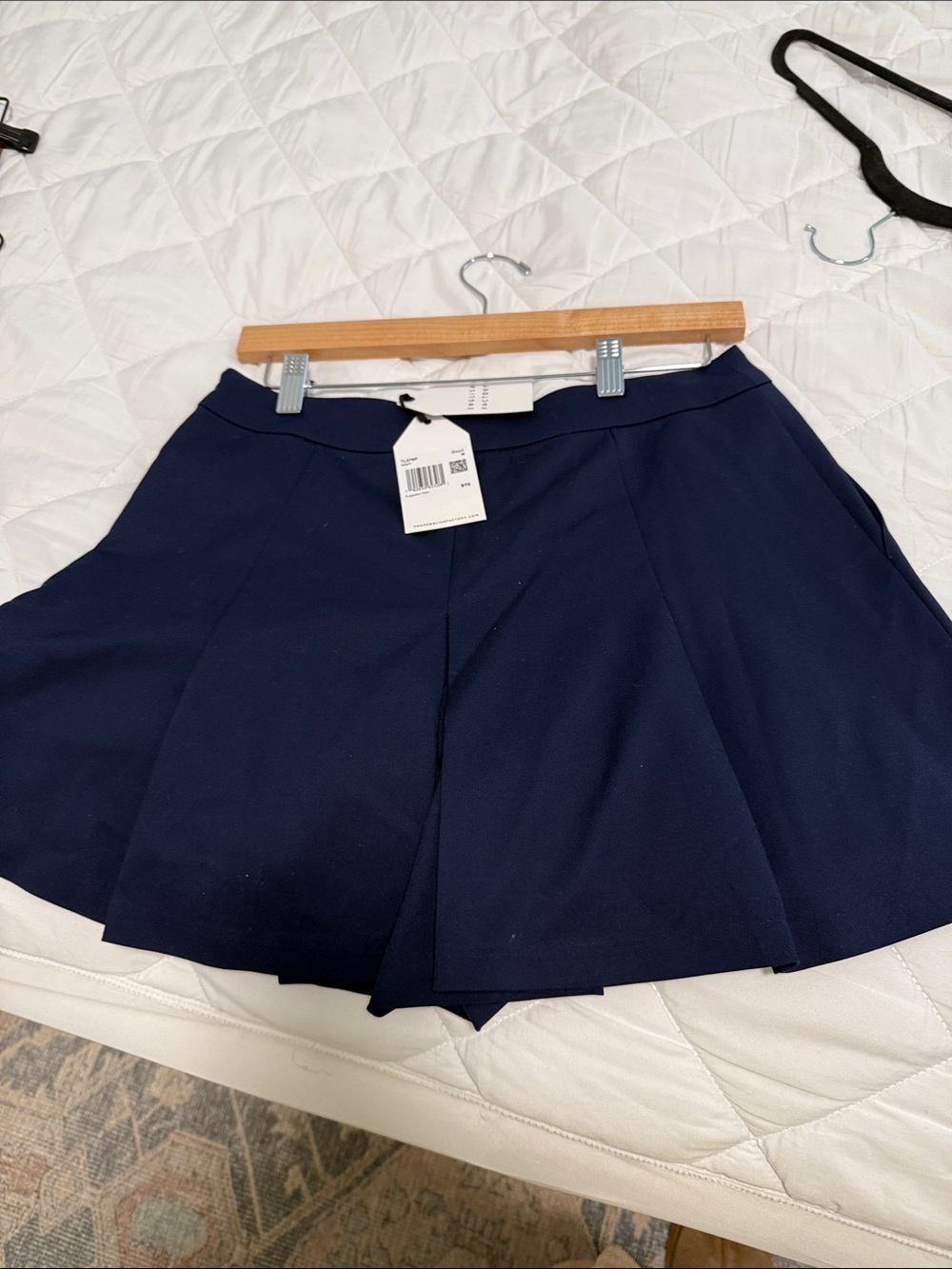 English Factory Navy Pleated Skort